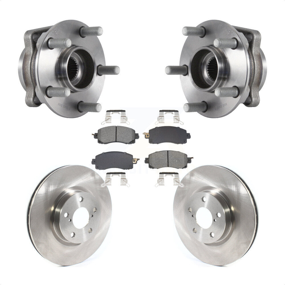 Hub Bearing Assembly Disc Brake Rotors And Pads Front Kit For Subaru Impreza