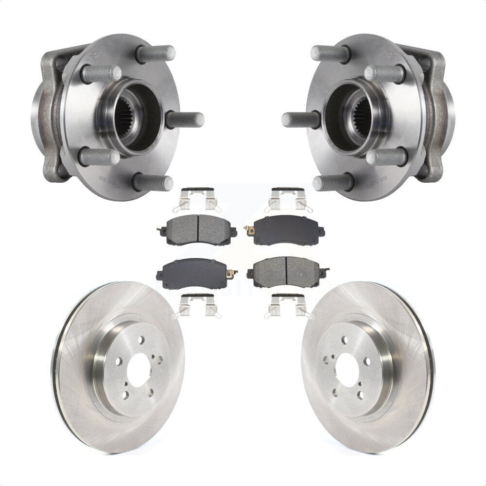 Hub Bearing Assembly Disc Brake Rotor Pad Front Kit For Subaru Crosstrek Impreza