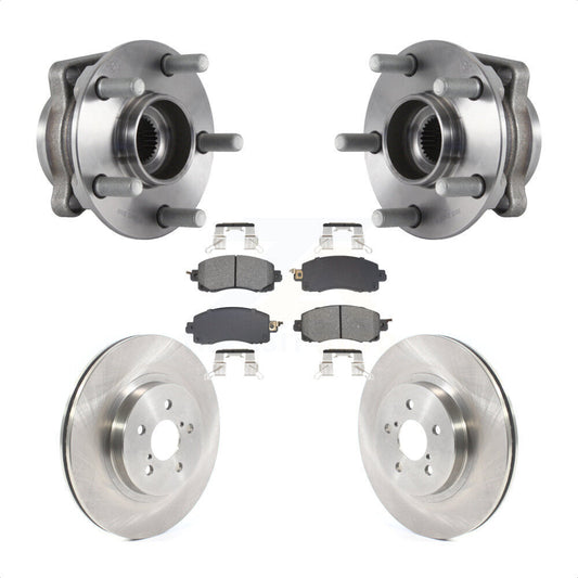 Hub Bearing Assembly Disc Brake Rotor Pad Front Kit For Subaru Crosstrek Impreza