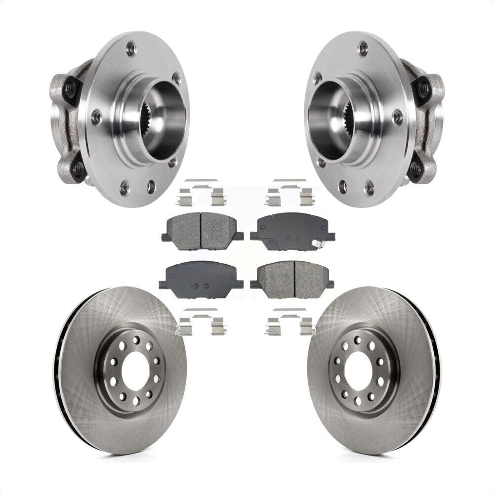 Hub Bearing Disc Brake Rotor & Pad Front Kit For Jeep Compass Renegade Fiat 500X