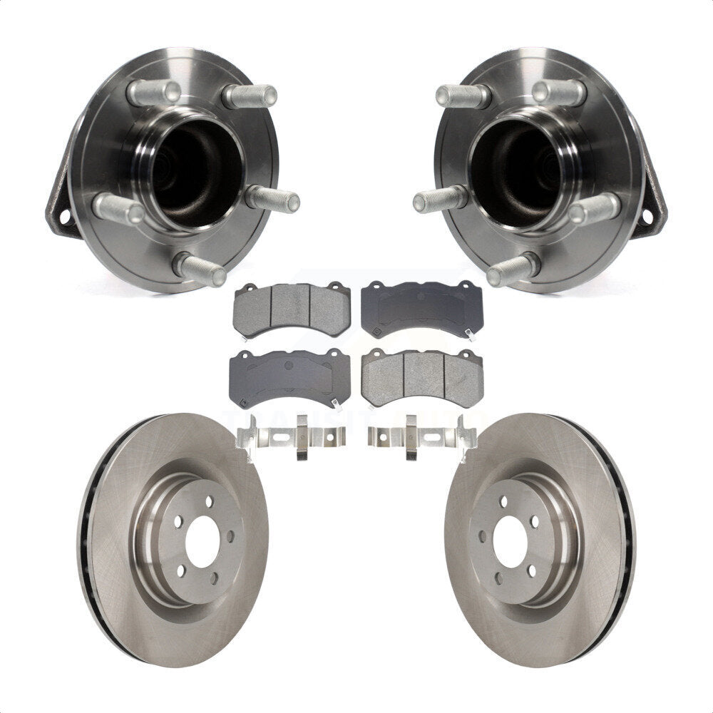 Hub Bearing Assembly Disc Brake Rotor Pad Front Kit For Dodge Challenger Charger