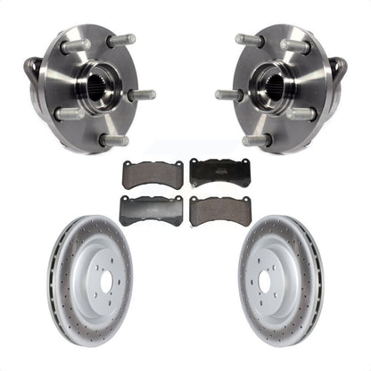 Hub Bearing Assembly Coat Brake Rotor Pad Front Kit For 2018-2020 Subaru WRX STI