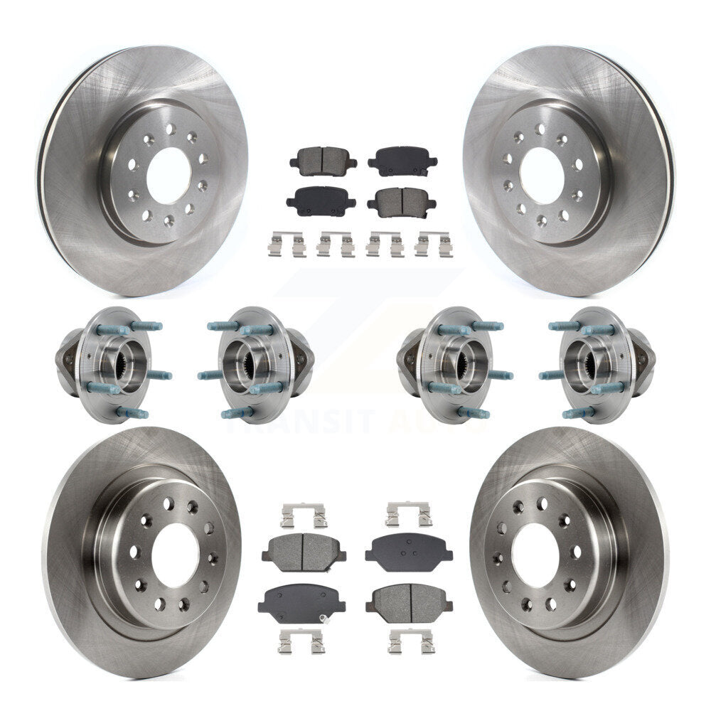 Hub Bearing Disc Brake Rotor Pad Front Rear Kit (10Pc) For Chevrolet Equinox GMC