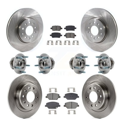 Hub Bearing Disc Brake Rotor Pad Front Rear Kit (10Pc) For Chevrolet Equinox GMC