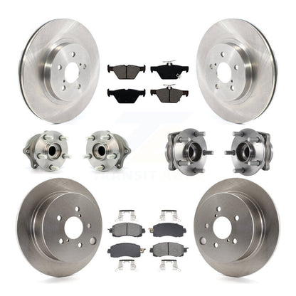 Hub Bearing Disc Brake Rotor And Pads Front Rear Kit (10Pc) For Subaru Crosstrek