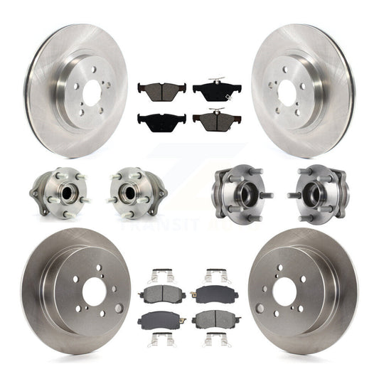 Hub Bearing Disc Brake Rotor And Pads Front Rear Kit (10Pc) For Subaru Crosstrek