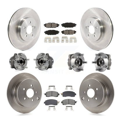Hub Bearing Brake Rotor & Pad Front Rear Kit (10Pc) For Subaru Crosstrek Impreza