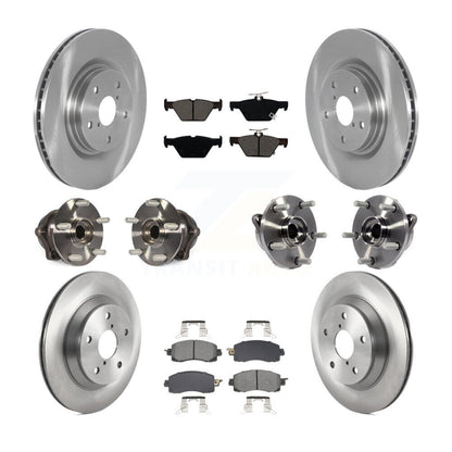 Hub Bearing Disc Brake Rotors And Pads Front Rear Kit (10Pc) For Subaru Forester