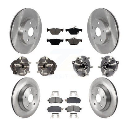 Hub Bearing Disc Brake Rotors And Pads Front Rear Kit (10Pc) For Subaru Forester