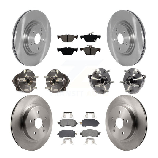 Hub Bearing Disc Brake Rotor Pad Front Rear Kit (10Pc) For Subaru Outback Legacy