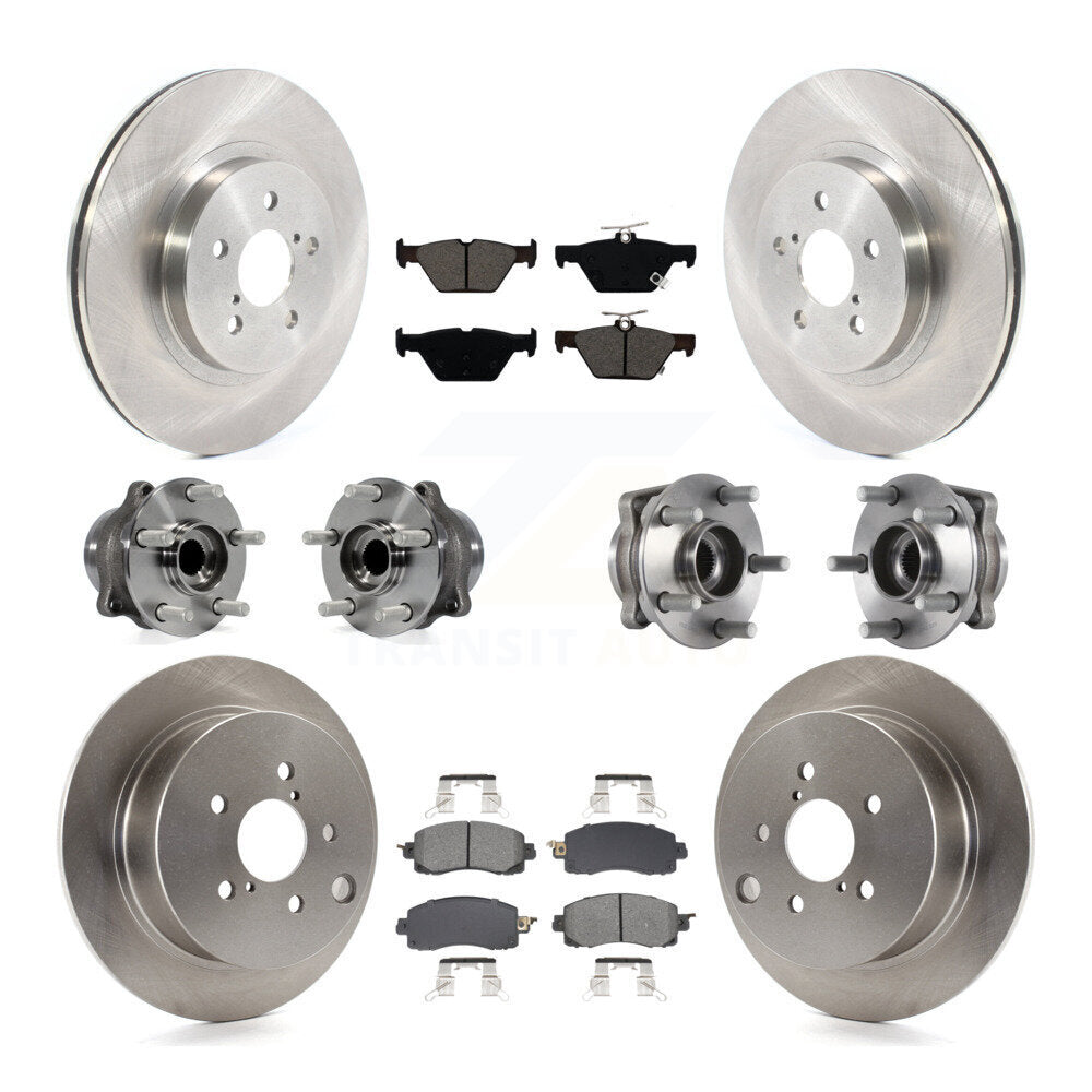 Hub Bearing Disc Brake Rotor And Pads Front Rear Kit (10Pc) For Subaru Crosstrek