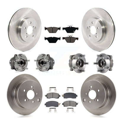 Hub Bearing Disc Brake Rotor And Pads Front Rear Kit (10Pc) For Subaru Crosstrek