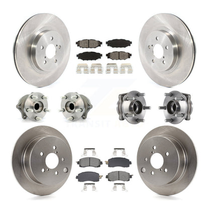 Hub Bearing Disc Brake Rotor And Pads Front Rear Kit (10Pc) For Subaru Crosstrek