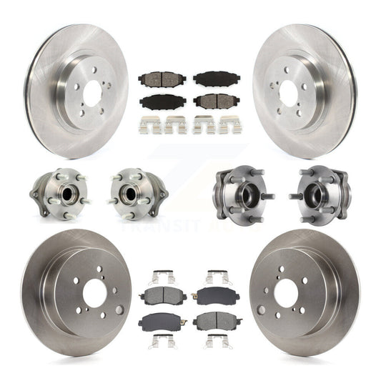 Hub Bearing Disc Brake Rotor And Pads Front Rear Kit (10Pc) For Subaru Crosstrek