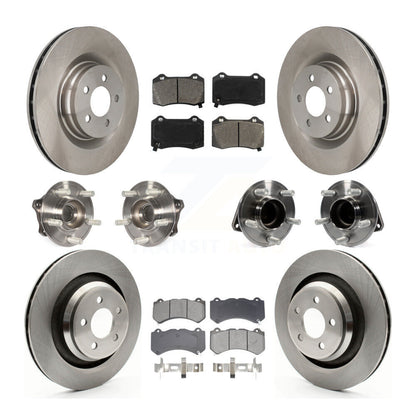 Hub Bearing Brake Rotor & Pad Front Rear Kit (10Pc) For Dodge Challenger Charger