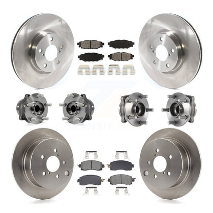 Hub Bearings Disc Brake Rotors And Pads Front Rear Kit (10Pc) For Subaru Impreza