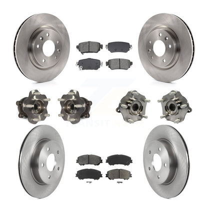 Hub Bearing Brake Rotor Pad Front Rear Kit (10Pc) For Nissan Rogue Sport Qashqai