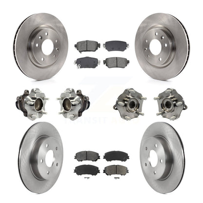 Hub Bearing Brake Rotor Pad Front Rear Kit (10Pc) For Nissan Rogue Sport Qashqai