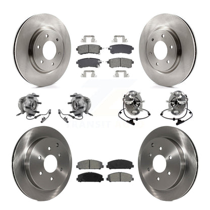 Hub Bearing Brake Rotor Pads Front Rear Kit (10Pc) For INFINITI QX80 Nissan QX56