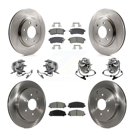Hub Bearing Brake Rotor Pads Front Rear Kit (10Pc) For INFINITI QX80 Nissan QX56