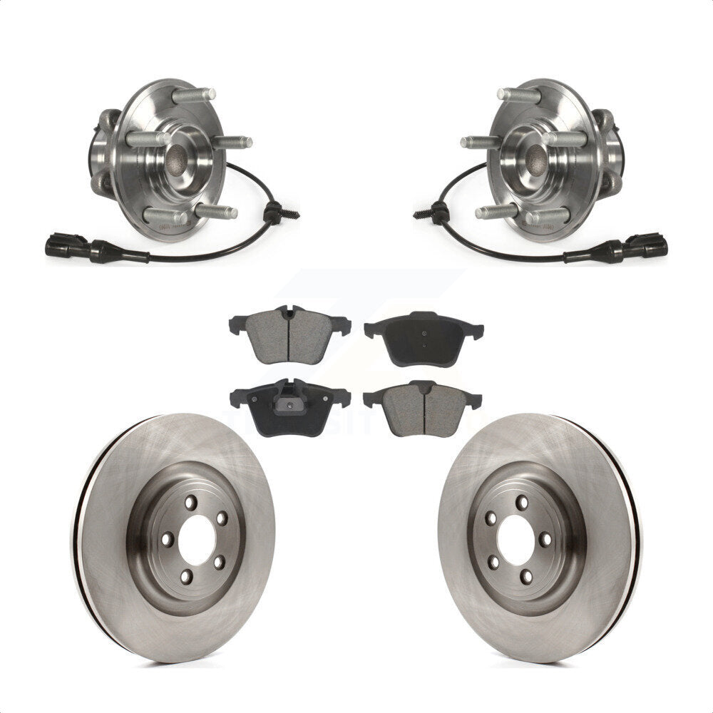 Hub Bearing Assembly Disc Brake Rotor Pad Front Kit For Jaguar XF XJ XK Super V8