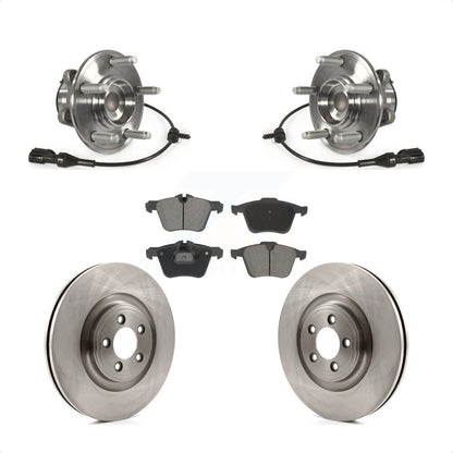 Hub Bearing Assembly Disc Brake Rotor Pad Front Kit For Jaguar XF XJ XK Super V8
