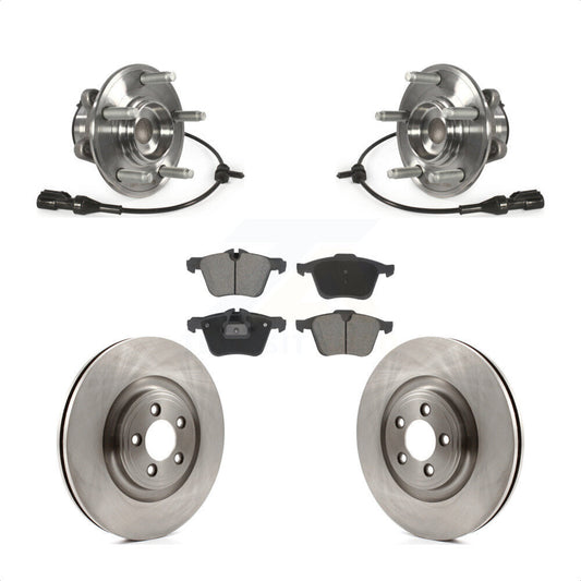 Hub Bearing Assembly Disc Brake Rotor Pad Front Kit For Jaguar XF XJ XK Super V8