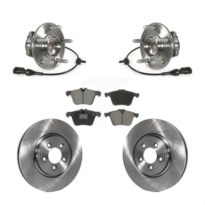 Hub Bearing Assembly Disc Brake Rotor & Pad Front Kit For 2010 Jaguar XF Premium