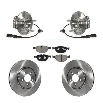 Hub Bearing Assembly Brake Rotor & Pad Front Kit For 2010 Jaguar XF Supercharged