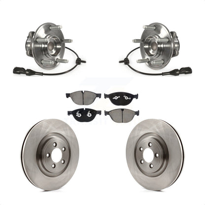 Hub Bearing Assembly Disc Brake Rotor And Ceramic Pad Front Kit For Jaguar XF XJ
