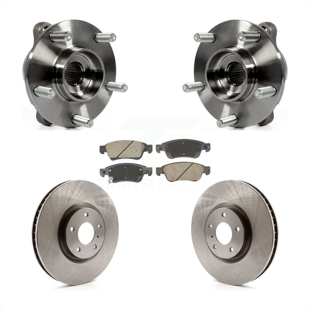Hub Bearing Assembly Disc Brake Rotors And Pads Front Kit For INFINITI G35 Q60