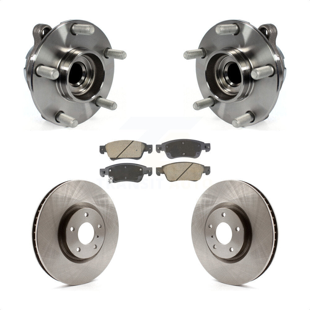 Hub Bearing Assembly Disc Brake Rotor And Pad Front Kit For INFINITI G37 G35 Q60