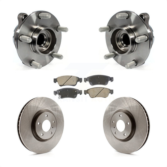 Hub Bearing Assembly Disc Brake Rotor And Pad Front Kit For INFINITI G37 G35 Q60