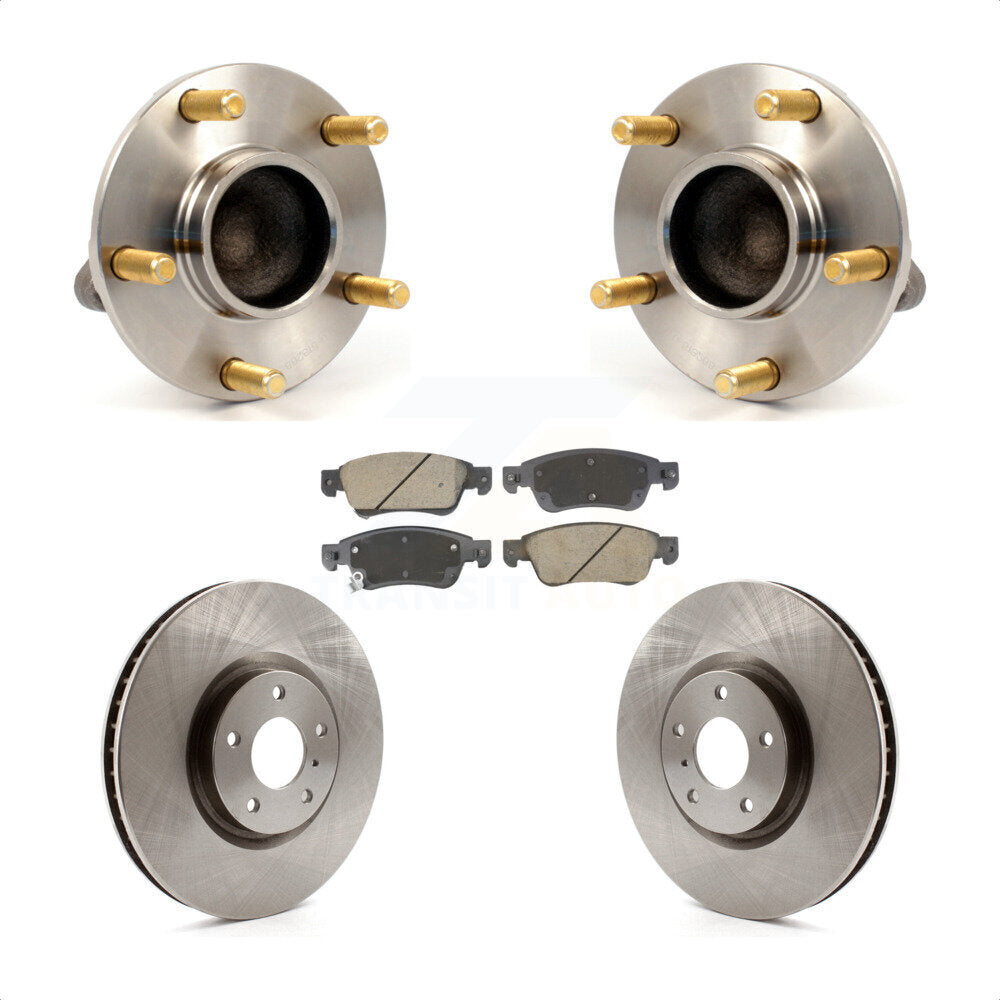 Hub Bearing Assembly Disc Brake Rotor And Ceramic Pad Front Kit For INFINITI G35