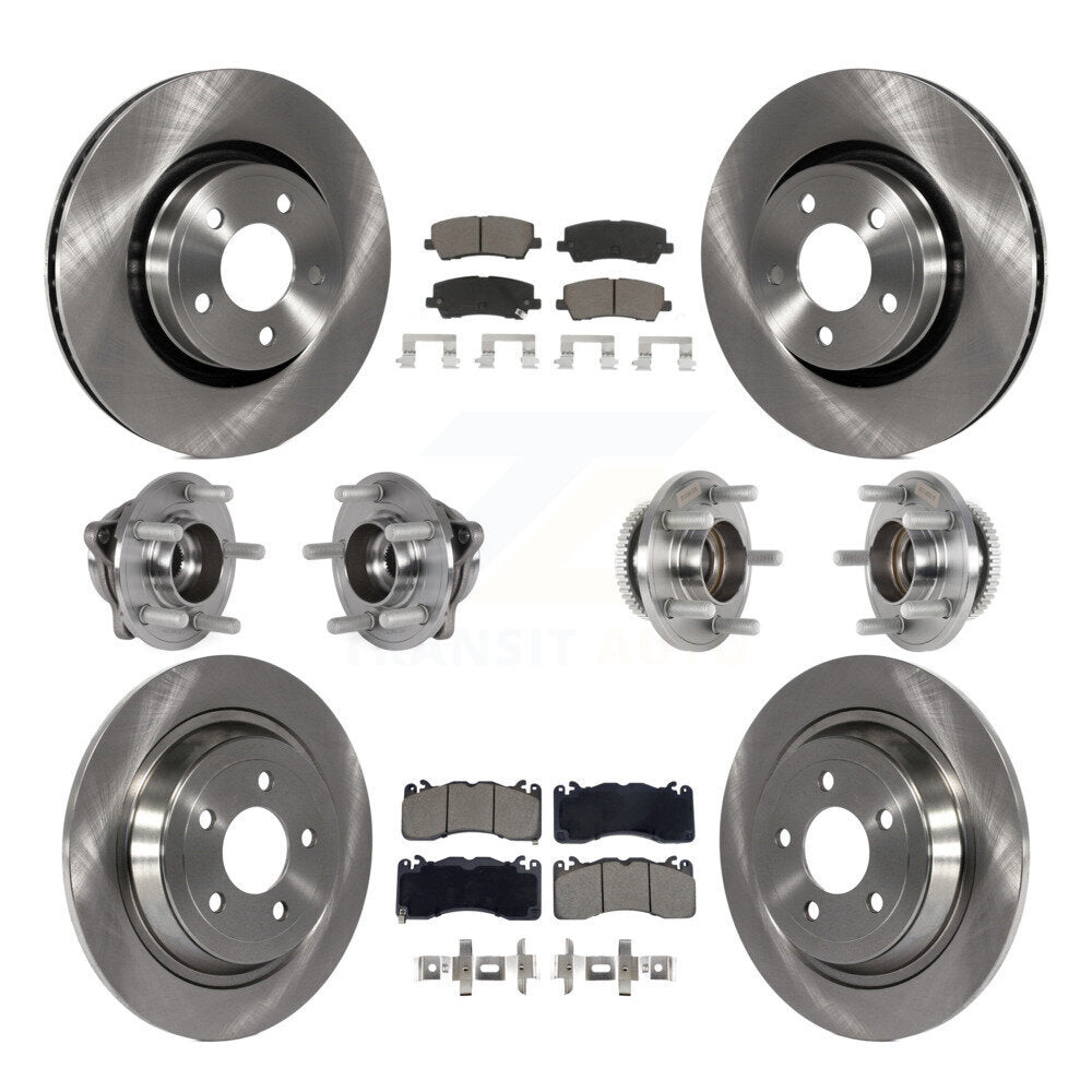 Hub Bearing Brake Rotor Pads Front Rear Kit (10Pc) For Ford Mustang V6 with 3.7L