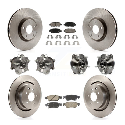 Hub Bearing Disc Brake Rotor And Pads Front Rear Kit (10Pc) For INFINITI G35 Q60
