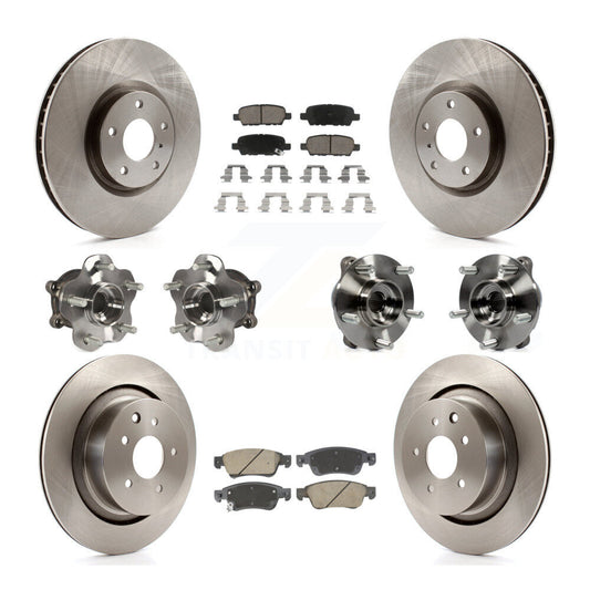 Hub Bearing Disc Brake Rotor And Pads Front Rear Kit (10Pc) For INFINITI G35 Q60