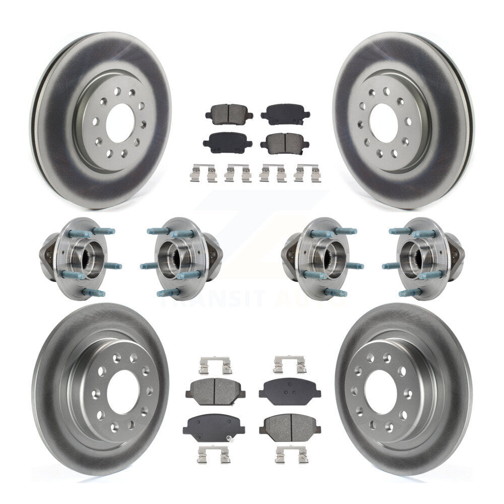 Hub Bearing Coat Brake Rotor Pad Front Rear Kit (10Pc) For Chevrolet Equinox GMC