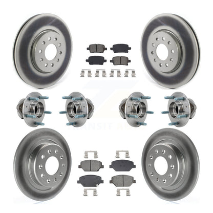 Hub Bearing Coat Brake Rotor Pad Front Rear Kit (10Pc) For Chevrolet Equinox GMC