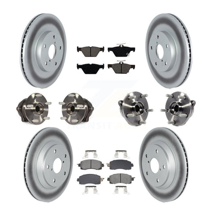Hub Bearing Coated Brake Rotor And Pad Front Rear Kit (10Pc) For Subaru Forester