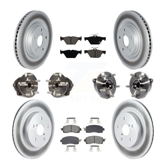 Hub Bearing Coat Brake Rotor Pad Front Rear Kit (10Pc) For Subaru Outback Legacy