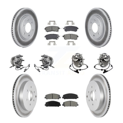 Hub Bearing Coat Brake Rotor Pads Front Rear Kit (10Pc) For INFINITI QX80 Nissan