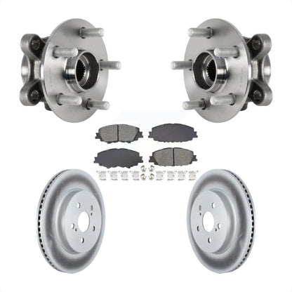 Hub Bearing Coated Disc Brake Rotor Pad Front Kit For Toyota Corolla Prius Prime