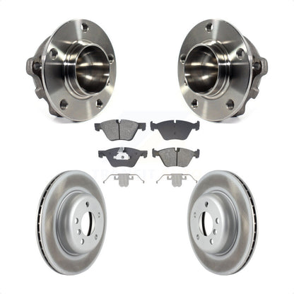 Hub Bearing Assembly Coated Disc Brake Rotors And Pads Front Kit For BMW 528i