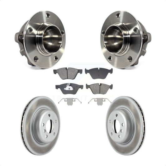 Hub Bearing Assembly Coated Disc Brake Rotors And Pads Front Kit For BMW 528i