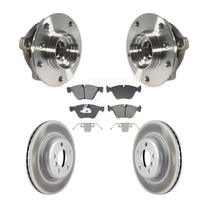 Hub Bearing Assembly Coated Disc Brake Rotor & Pad Front Kit For BMW 528i xDrive