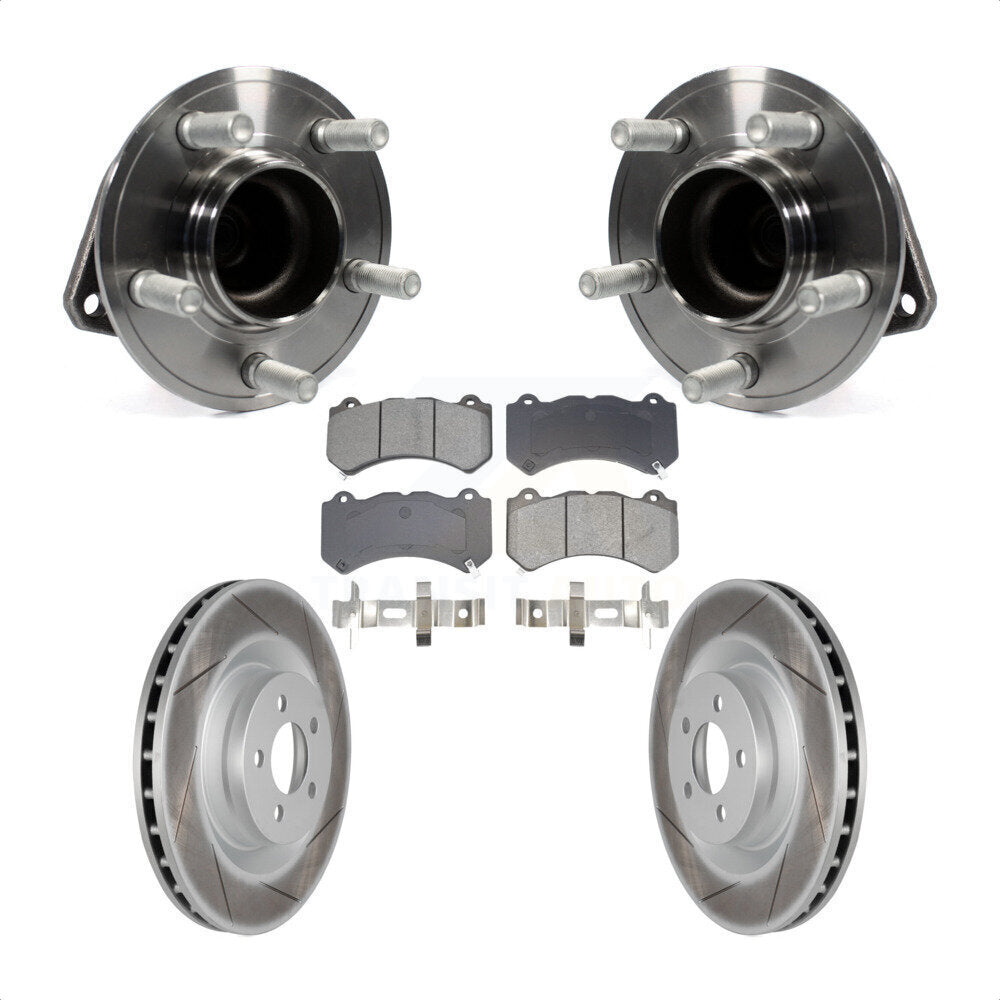 Hub Bearing Assembly Coat Brake Rotor Pad Front Kit For Dodge Challenger Charger