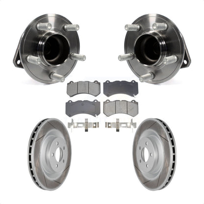 Hub Bearing Assembly Coat Brake Rotor Pad Front Kit For Dodge Challenger Charger