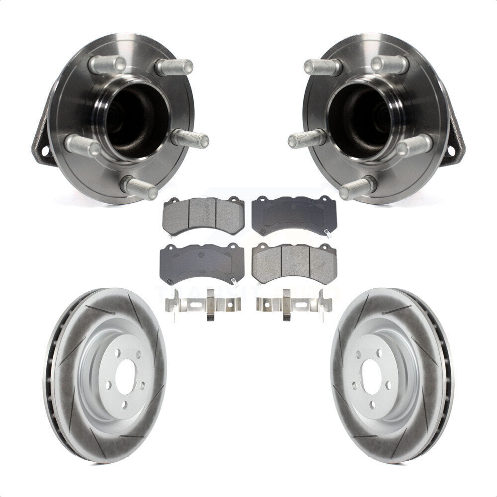 Hub Bearing Assembly Coat Brake Rotor Pad Front Kit For Dodge Challenger Charger