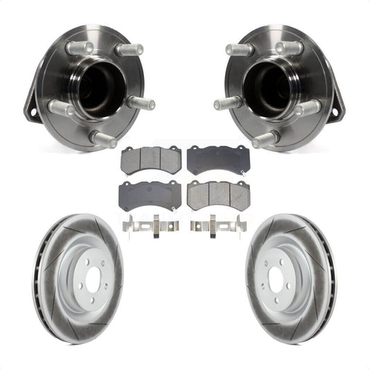 Hub Bearing Assembly Coat Brake Rotor Pad Front Kit For Dodge Challenger Charger